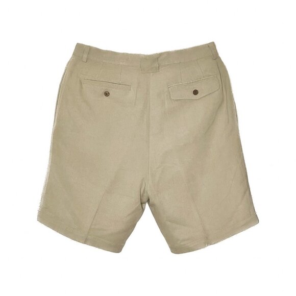 Khaki Shorts Size 35 Tommy Bahama Pleated Shorts - Picture 2 of 5